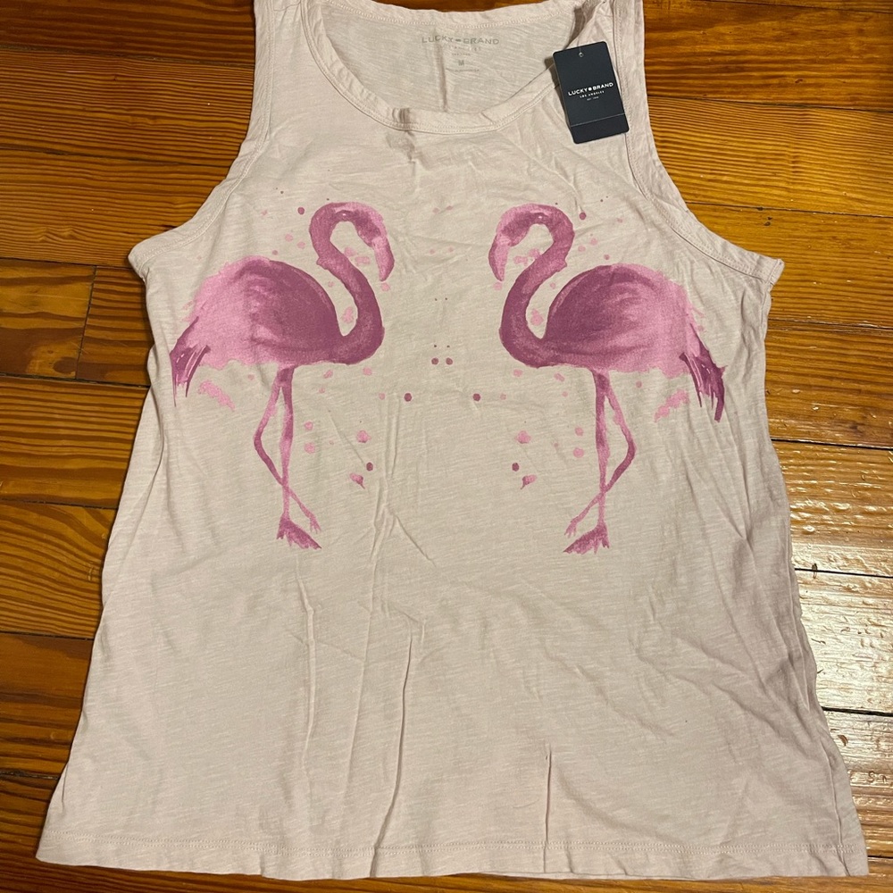Lucky Brand Flamingo Tank Top